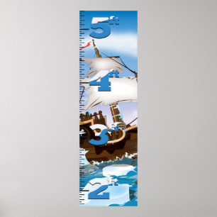 Pôster Carta de crescimento do navio do disjuntor de gelo