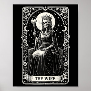 Poster Carta de Tarot do Dia dos Namorados Esposa Esquele
