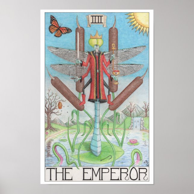 Poster carta de tarot do Imperador (Frente)