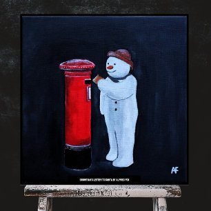 Poster Carta do Boneco de Neve para a Pintura de Natal de