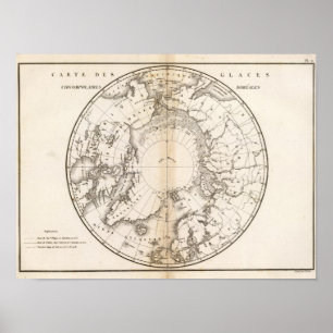 Poster Carta do gelo boreal