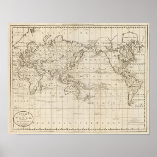 Pôster Carta do mundo