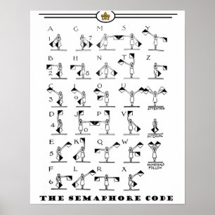 Poster Carta do Semaphore das escuteiras