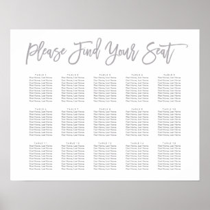 Pôster Carta indicada por letras do assento da mão chiqu