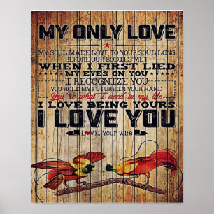 Poster Carta perfeita personalizada Carta ao meu marido
