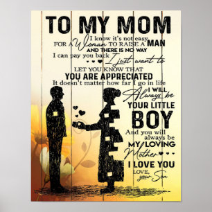Poster Carta Personalizada à Mãe, para o presente da minh