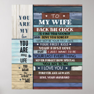 Poster Carta Personalizada À Minha Esposa,