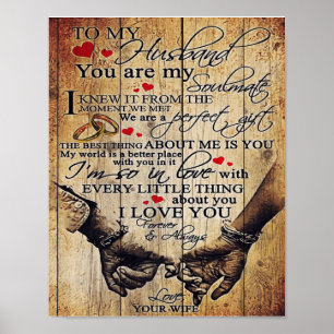 Poster Carta Personalizada para Meu Marido Casa Decor