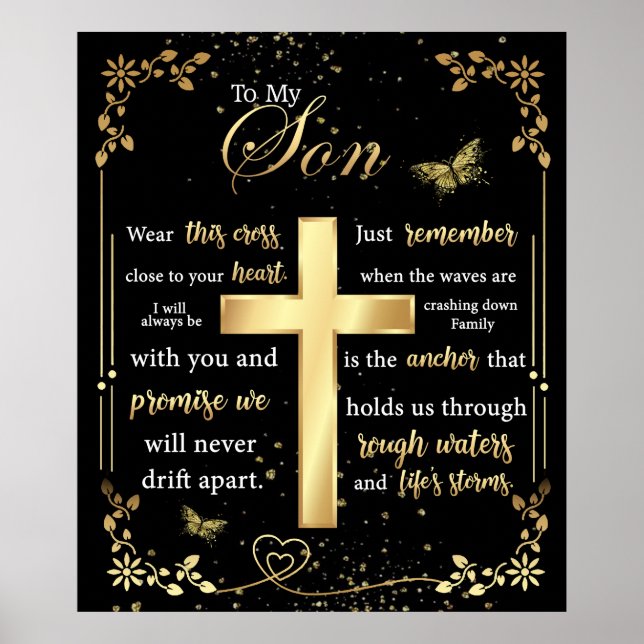 Poster Carta Personalizada Para O Meu Filho (Frente)