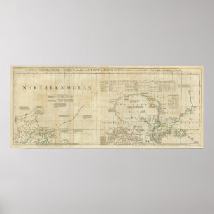 Pôster Carta que contem a parte do mar gelado