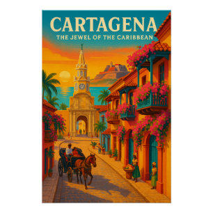 PÔSTER CARTAGENA — A JOIA DO CARIBE