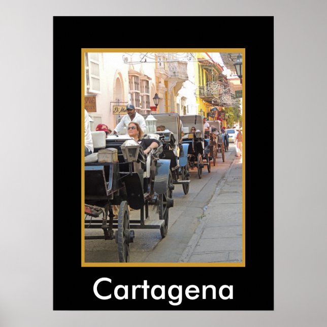 Poster Cartagena: Carruagem colombiana (Frente)