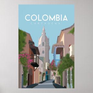 Poster Cartajena colombia viagem,