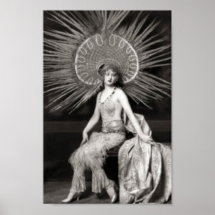 Pôster Cartão adiantado do francês dos 1900s