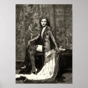 Pôster Cartão adiantado do francês dos 1900s