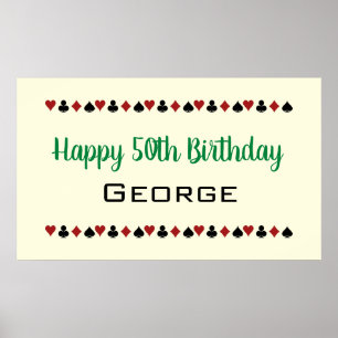 Poster Cartão Casino de Estilo Verde Las Vegas Acessível 