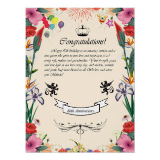 Pôster Cartão de Aniversário de Melinda