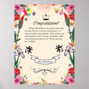 Poster Cartão de Aniversário de Melinda