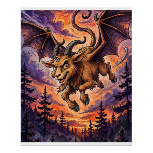 Pôster Cartão de Arte Colecionável do Jersey Devil Poster