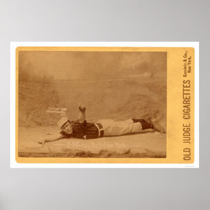 Poster Cartão de basebol 1889 da divisão de Monte