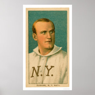 Pôster Cartão de basebol 1909 de Bull Durham