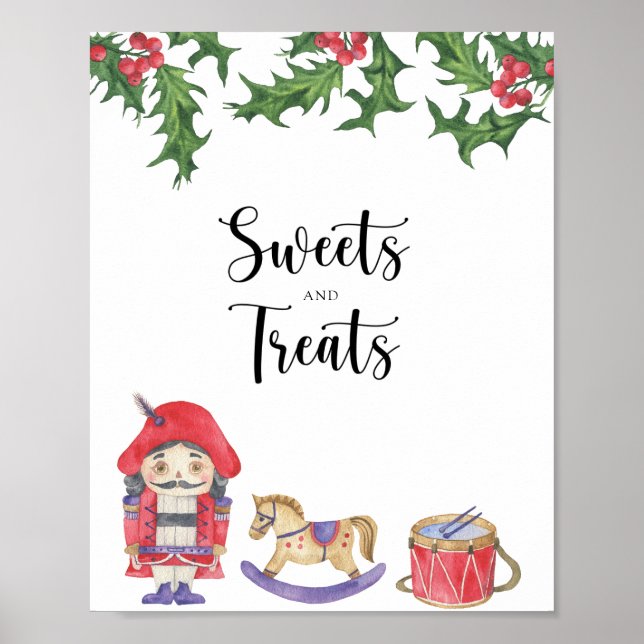 Poster Cartão de bebê do Quebra-Nozes - doces e guloseima (Frente)