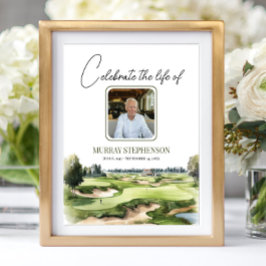 Poster Cartão de Boas-Vindas ao Campo de Golfe para Celeb