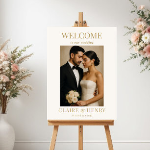 Poster Cartão de Boas-Vindas de Casamento Moderno Minimal