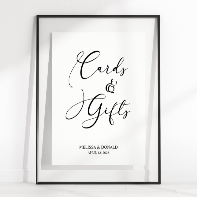 Poster Cartão de Casamento & Presentes com Letra Simples  (Criador carregado)