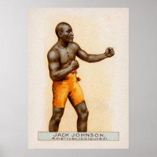 Poster Cartão de Cigarro Vintage Jack Johnson