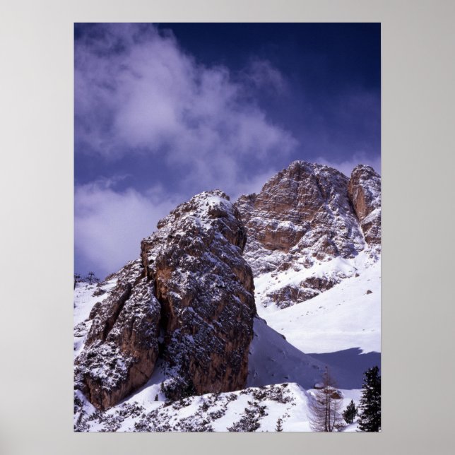 Poster Cartão de Férias de inverno Cortina D'ampezzo (Frente)