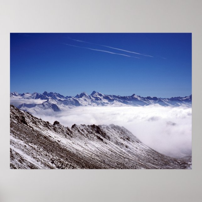 Poster Cartão de Férias de Suiça Snow Davos (Frente)