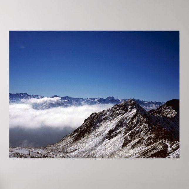 Poster Cartão de Férias de Suiça Snow Davos (Frente)