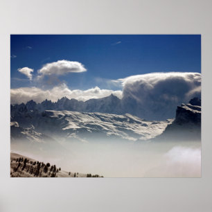 Poster Cartão de Férias do Monte Branco França