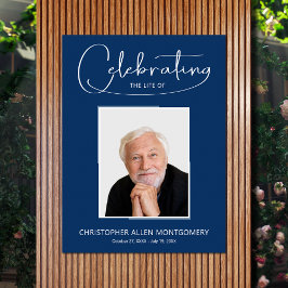 Poster Cartão de Funeral Celebração de Vida Foto