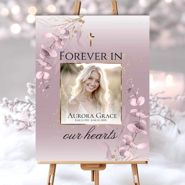 Poster Cartão de Funeral Programa Floral Serenidade (Criador carregado)