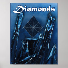 Poster Cartão de Jogada Diamante Azul