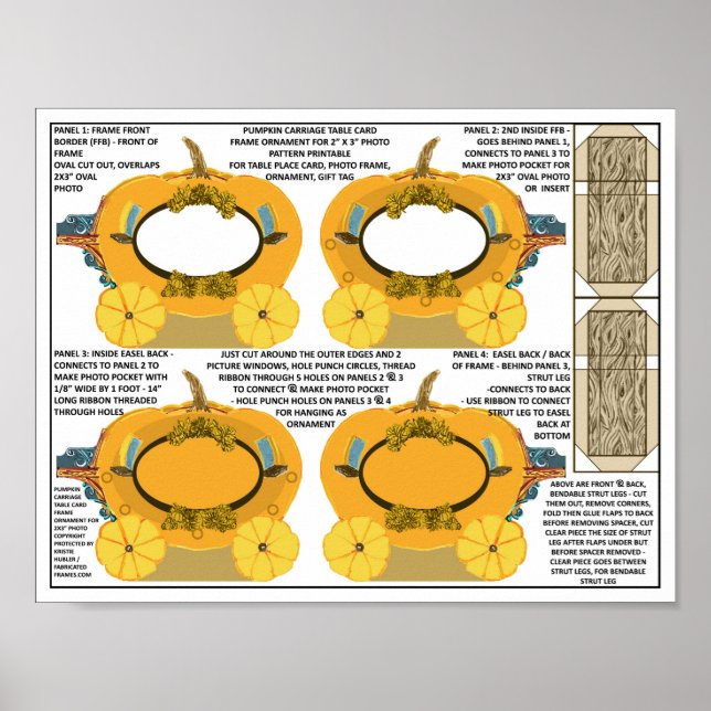 Poster Cartão de Local de Ação de Graças da Carruagem de  (Frente)