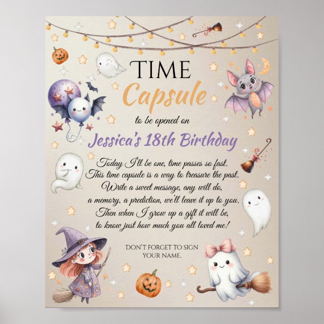 Poster Cartão de Mensagem de Boo Halloween Feliz (Frente)