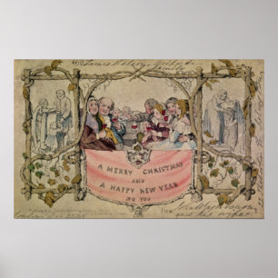 Poster Cartão de Natal, exemplo do Natal conhecido
