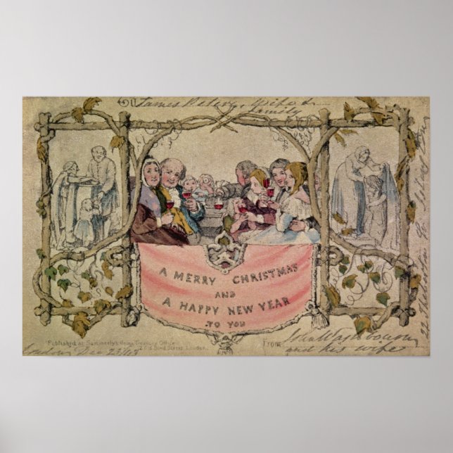 Poster Cartão de Natal, exemplo do Natal conhecido (Frente)
