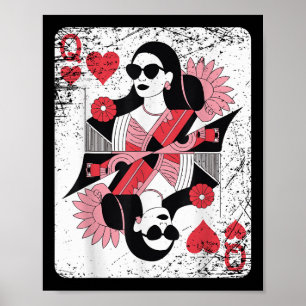 Poster Cartão De Reprodução Da Rainha Moderna Dos Coraçõe