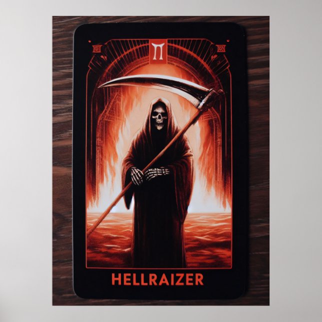 Poster Cartão de Tarô InferiorRaizer Reaper (Frente)