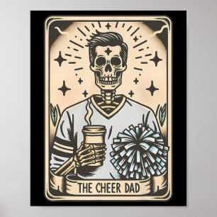 Poster Cartão de Tarô Pai de Cheer Divertido Esqueleto Ch