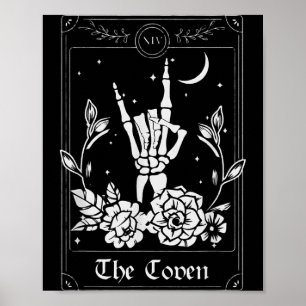 Poster Cartão de Tarot de Casamento The Coven Halloween