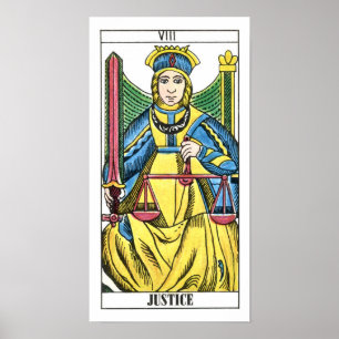 Pôster Cartão de Tarot de justiça