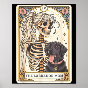 Poster Cartão de Tarot Mãe do Lab Negro Esqueleto de Labr