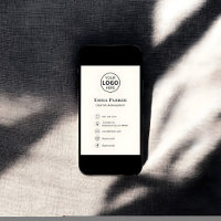 Cartão de visita digital minimalista e elegante