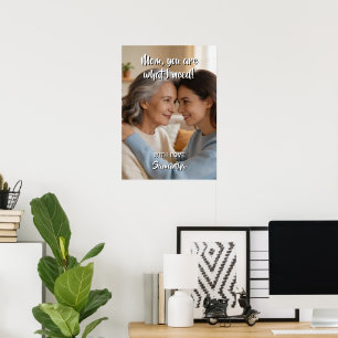 Poster Cartão do Dia das Mães + seu texto & foto