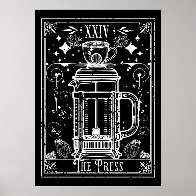 Poster Cartão francês de café da imprensa (Frente)